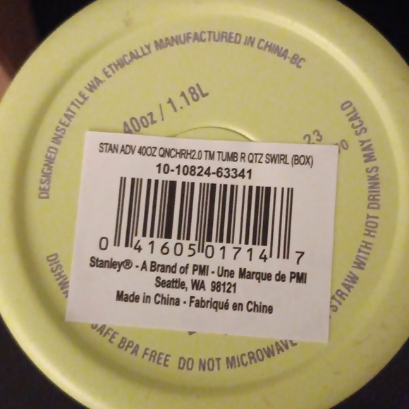 RARE STANLEY 40oz Stainless Steel Flowstate Quencher Tumbler -Citron only 3 left - Picture 5 of 7